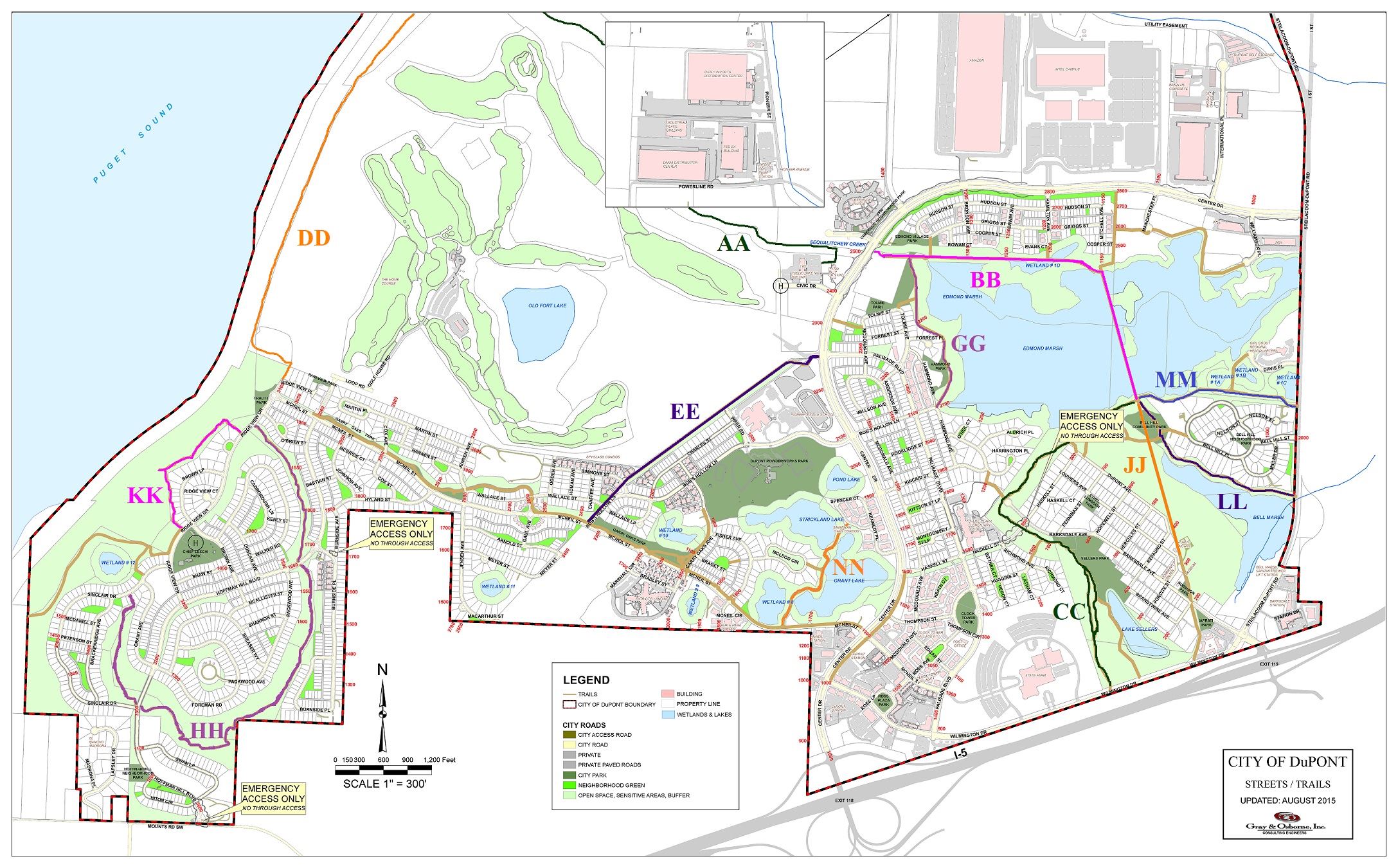 DuPont Trail System Map 
