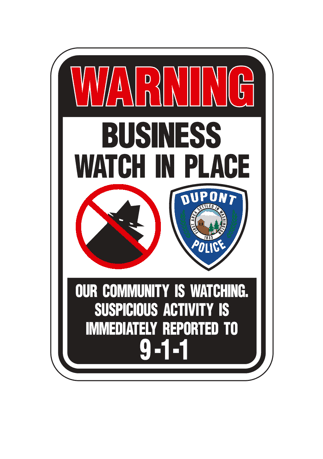 Business Watch Window Decal