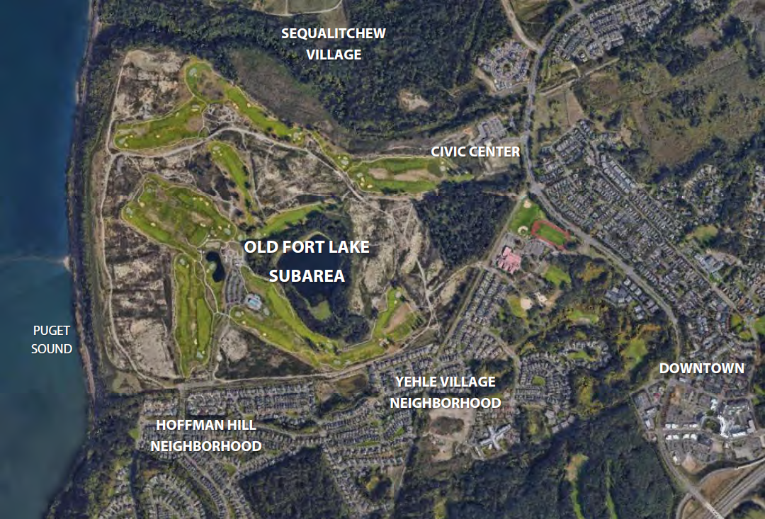 Old Fort Lake Community Context showing the subarea and its surroundings.